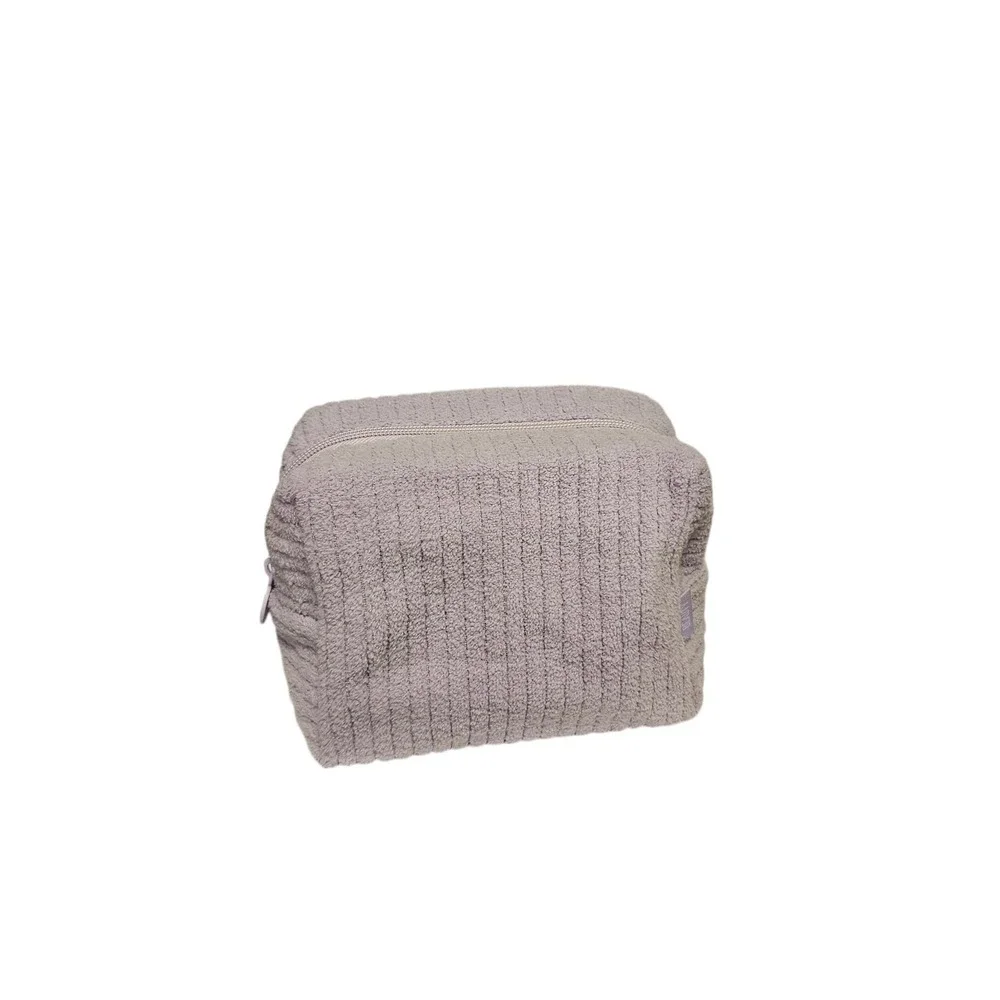 Cult Beauty Lilac Towelling Bag Fuzzy Fluffy Makeup Case Lavender Purple‎ Case